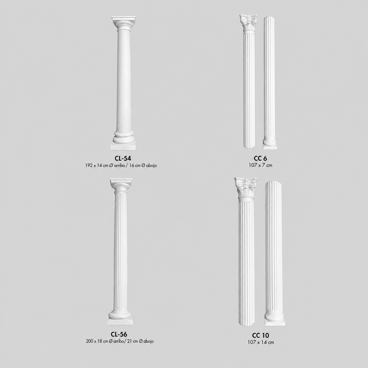 Columnas CL54 y CC10